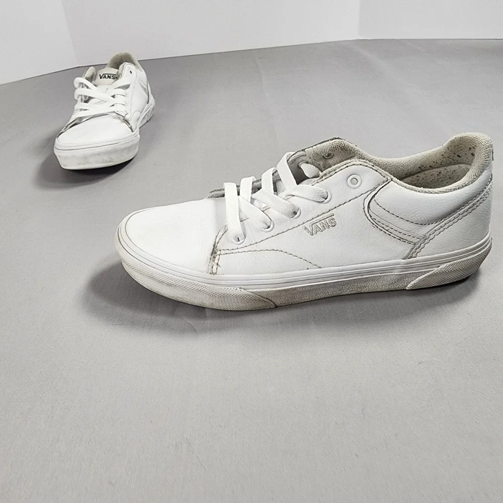 Vans Youth 5.0 White Leather Low Top Skate Sneakers 500714